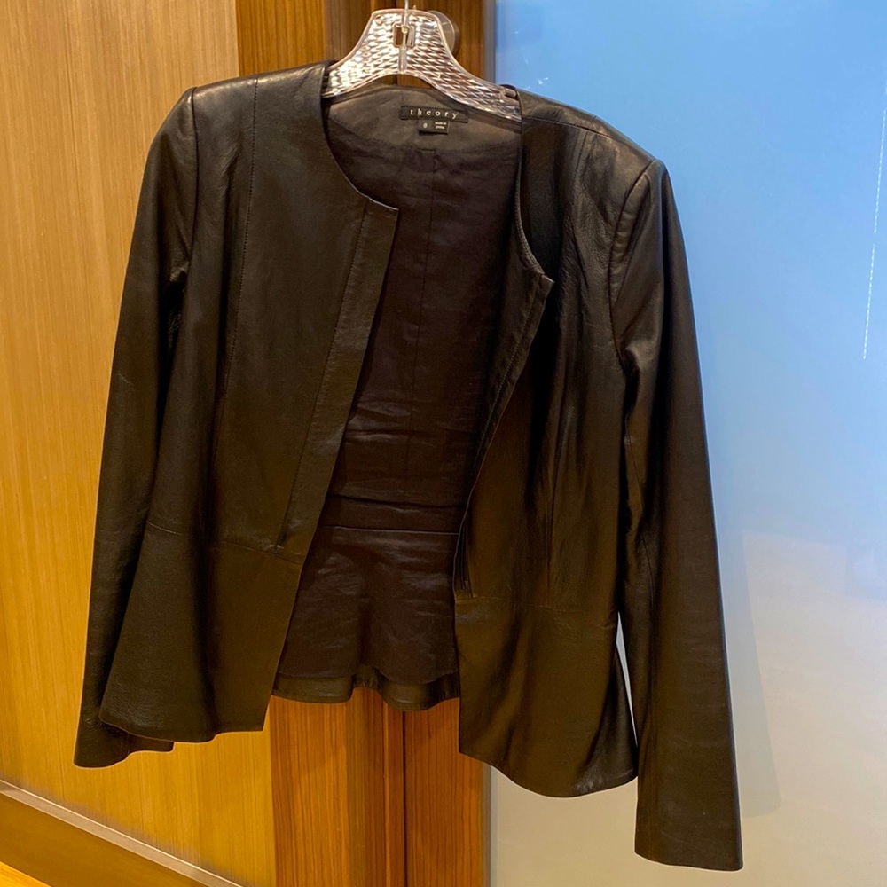 Leather blazer